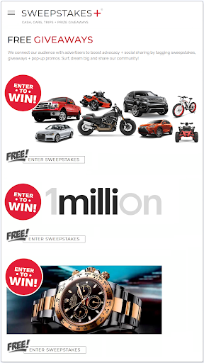 Android application Giveaways - Win Cash & Prizes screenshort