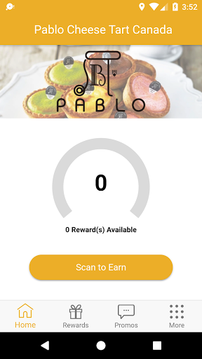 Android application Pablo Cheese Tart Rewards screenshort