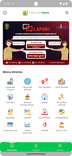 Android application TabalongPedia screenshort