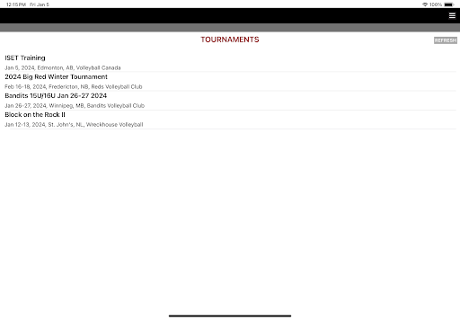 Android application ISET Volleyball E-Scoresheet screenshort