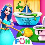 Princess Home Girls Cleaning  -  Home Clean up Games icon