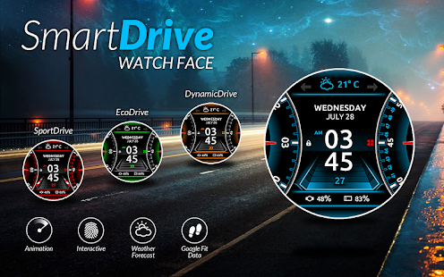 SmartDrive Watch Face Screenshot