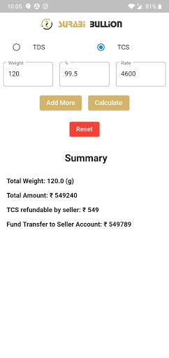 TDS Calculator Screen 3