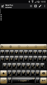 Keyboard Theme Gloss Gold  screenshots 1
