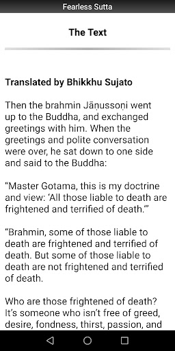 Fearless Sutta - Buddhism Screen 2