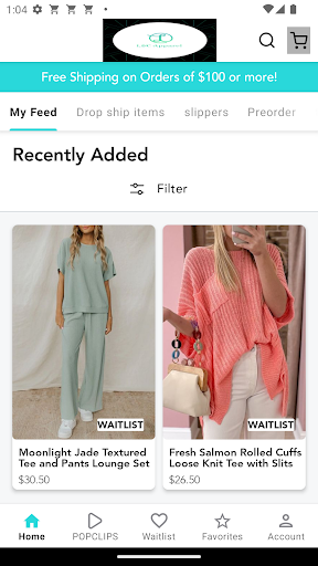 Android application L&C Apparel and Accessories screenshort