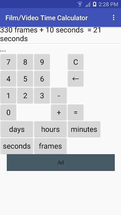 Film/Video Time Calculator - 0.9.5.3 - (Android)