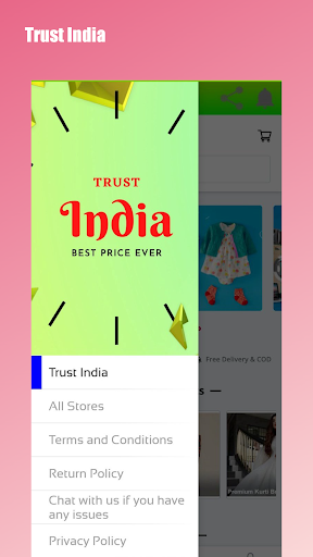 Android application Trust India - Online Shopping screenshort