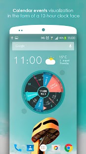 Sectograph. Planner & Time manager on clock widget Screenshot