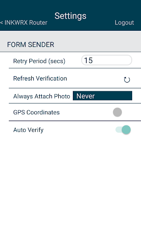 Android application INKWRX Router screenshort