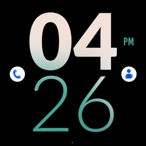 Snow Large Watch Face screenshot 4