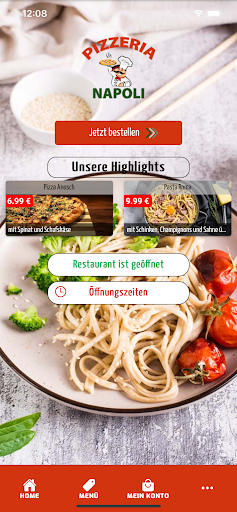 Android application Pizza Napoli Dortmund screenshort