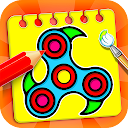 Fidget Spinner Coloring Book &amp; Drawing Game