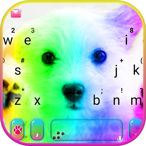 Cute Colorful Puppy Keyboard T logo