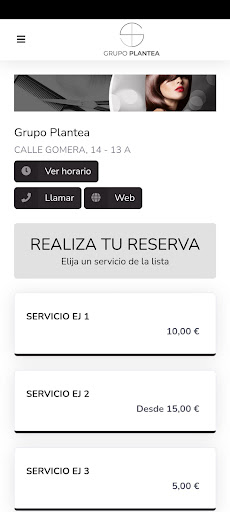 Plantea tu cita Screen 2