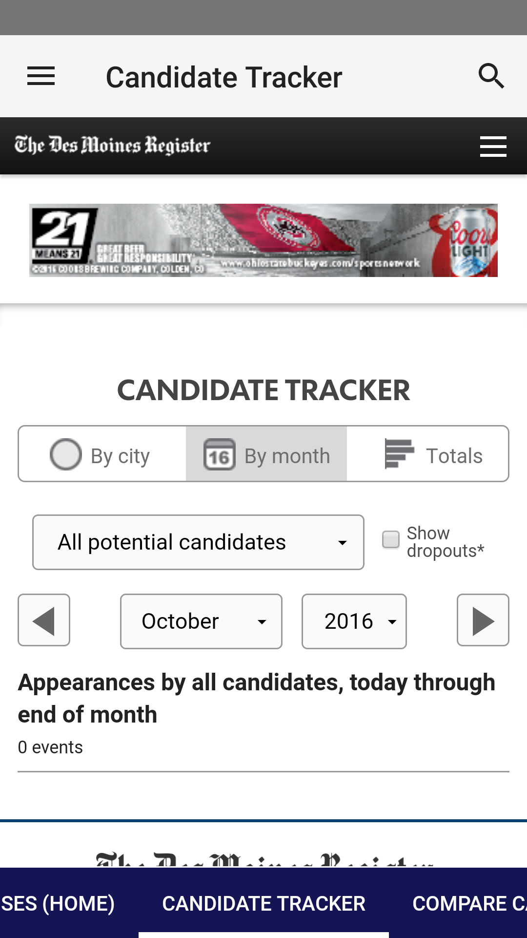 Android application Iowa Caucuses screenshort