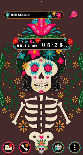 Flamboyant Skulls Theme +HOME Screen 3