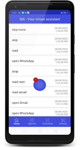Screenshot of Sia - Virtual Assistant