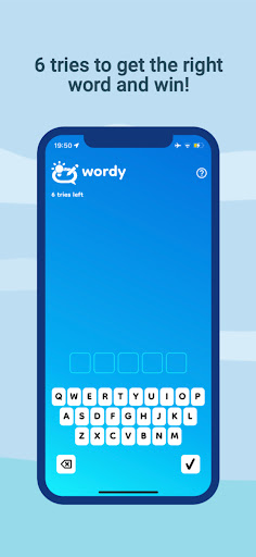 Android application wordy - word guesser game screenshort