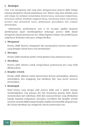 Buku Seni Tari Klas 10 Merdeka