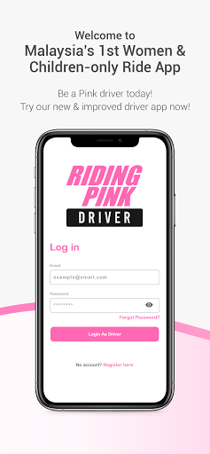 Android application Riding Pink Driver screenshort