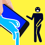 Water in toilet prank icon