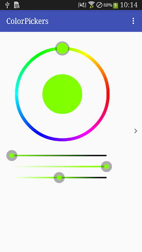 Android application ColorPicker Samples screenshort