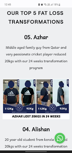 Gambal Online Fitness Screen 2