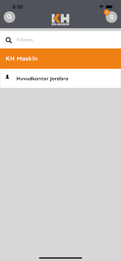 Android application KH-Maskin screenshort