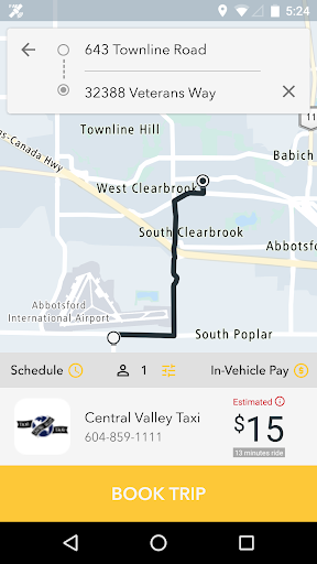 Central Valley Taxi Screen 3