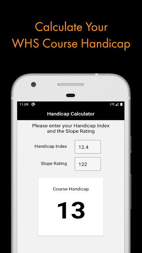 Android application Handicap Calculator screenshort