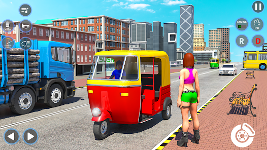 Rickshaw Driving Tourist Game apkpoly screenshots 14