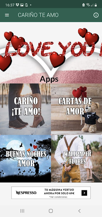 ¡Cariño te amo! Frases de amor - 1.0.0 - (Android)
