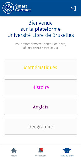 Android application SmartContact Moodle screenshort