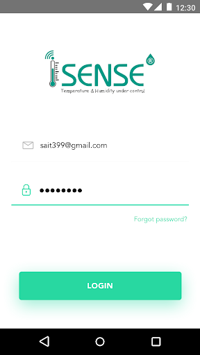 Android application iSENSE LIVE screenshort