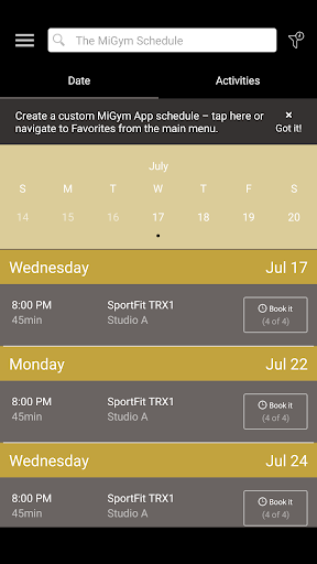 MiGym Screen 3