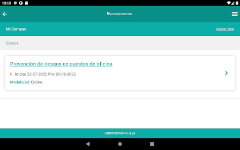 Snímek obrazovky 7 Formación Quirónprevención android