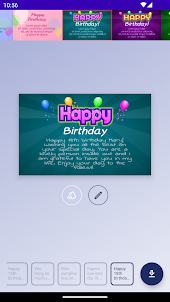 Birthday card creator