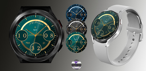 Android application LuxuryAqua Watch Face Wear OS screenshort