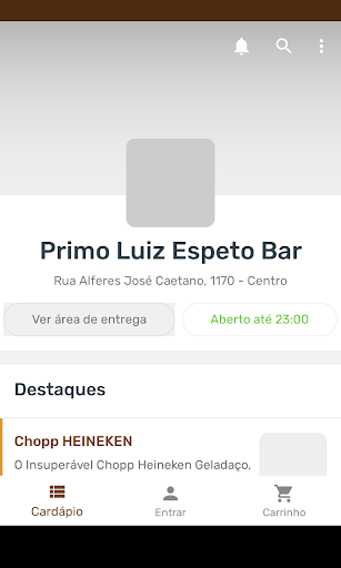 Android application Primo Luiz Espeto Bar screenshort