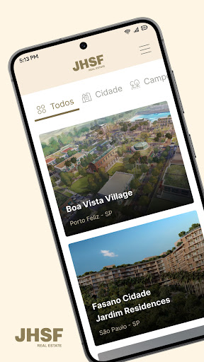 Android application JHSF REAL ESTATE screenshort