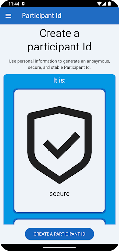 Android application Participant Id screenshort