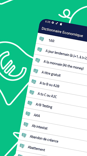 Android application Dictionnaire économique screenshort