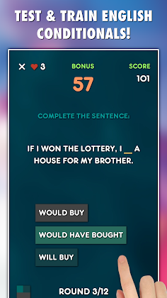 Conditionals Grammar Test PRO - Screenshot 1