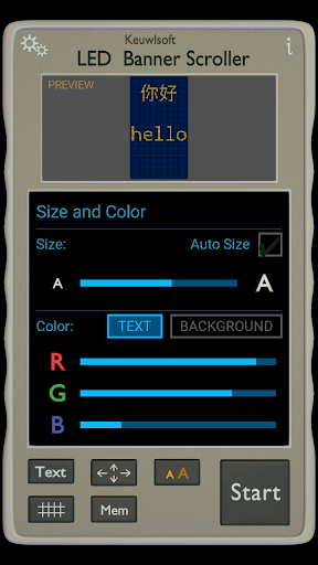 Screenshot of LED Banner Scroller
