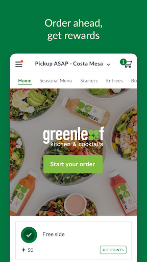 Screenshot of Greanleaf Kitchen & Cocktails