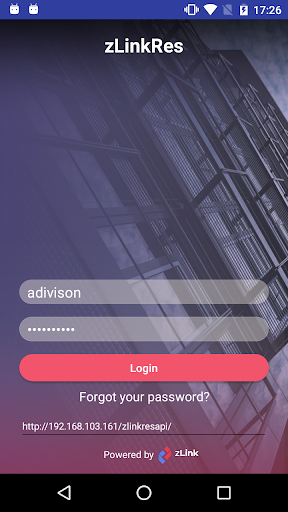 Android application zLinkRes screenshort