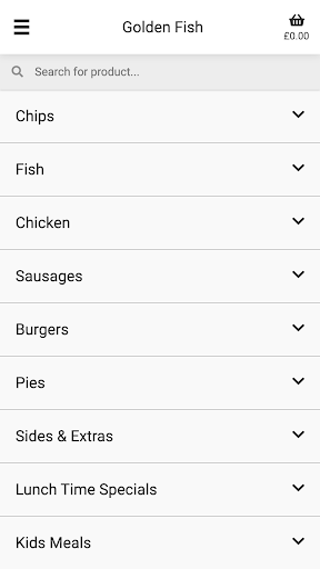 Android application Golden Fish & Chips screenshort