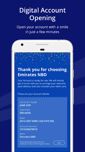 Android application Emirates NBD screenshort