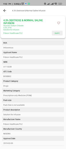 NAFDAC Greenbook Screen 3